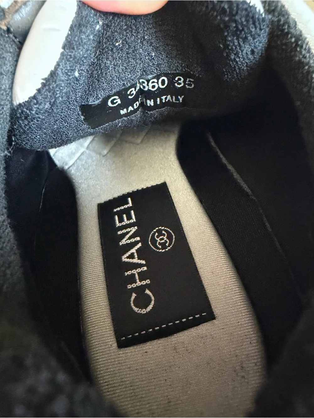 CHANEL Pink, Cream & Black Mixed-Material Sneakers